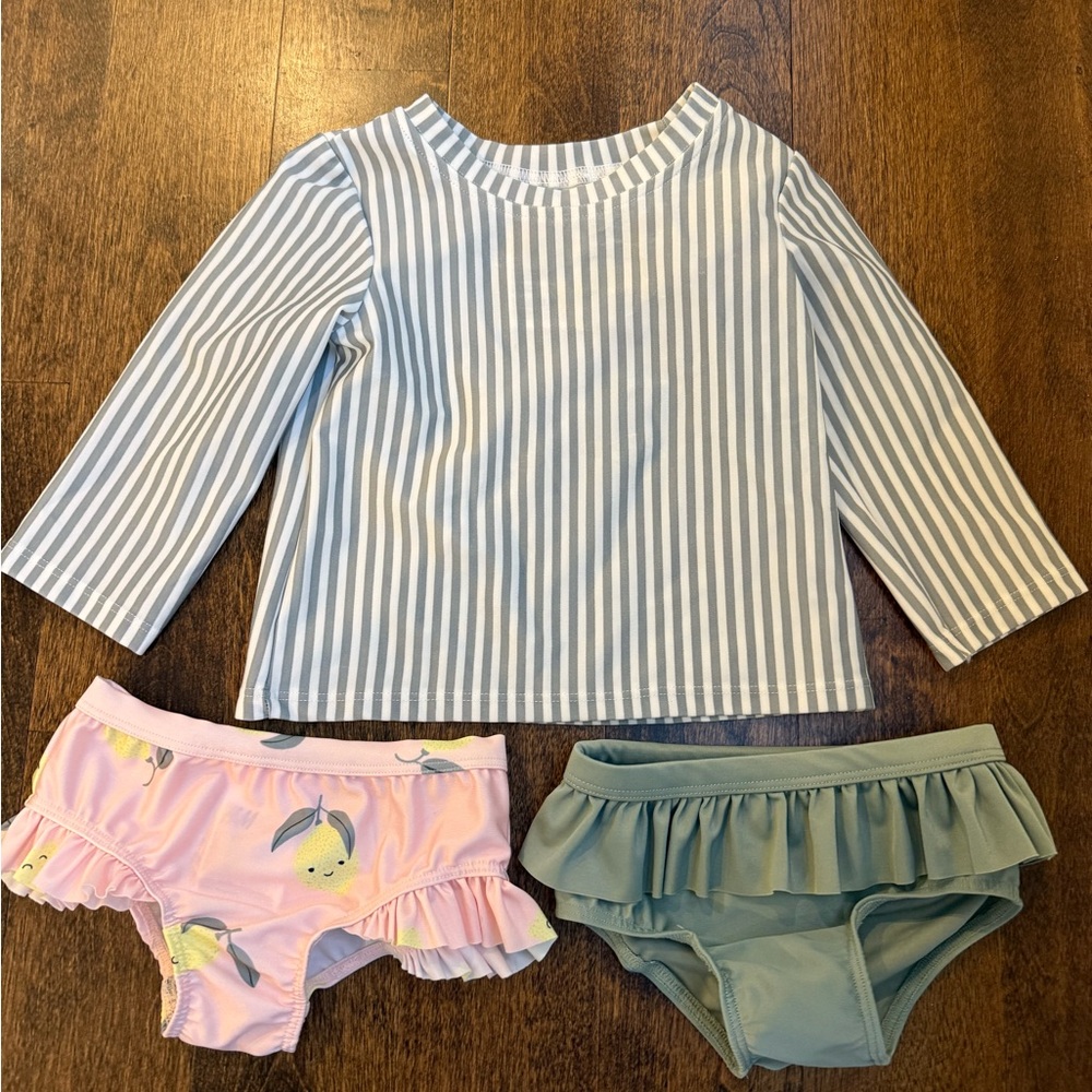 H&M Baby Rash Guard and Bottoms (3 pc set) size 3-6 months